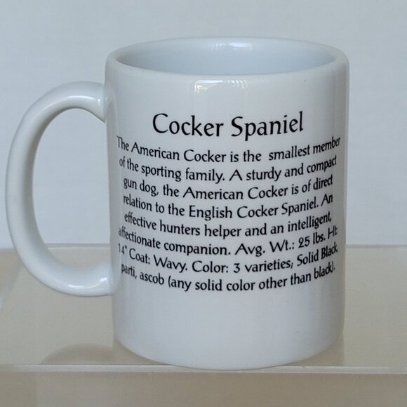 Vintage Laura Rogers Inc. USA 1995 Cocker Spaniels Dog Ceramic Coffee Mug - Picture 3 of 12